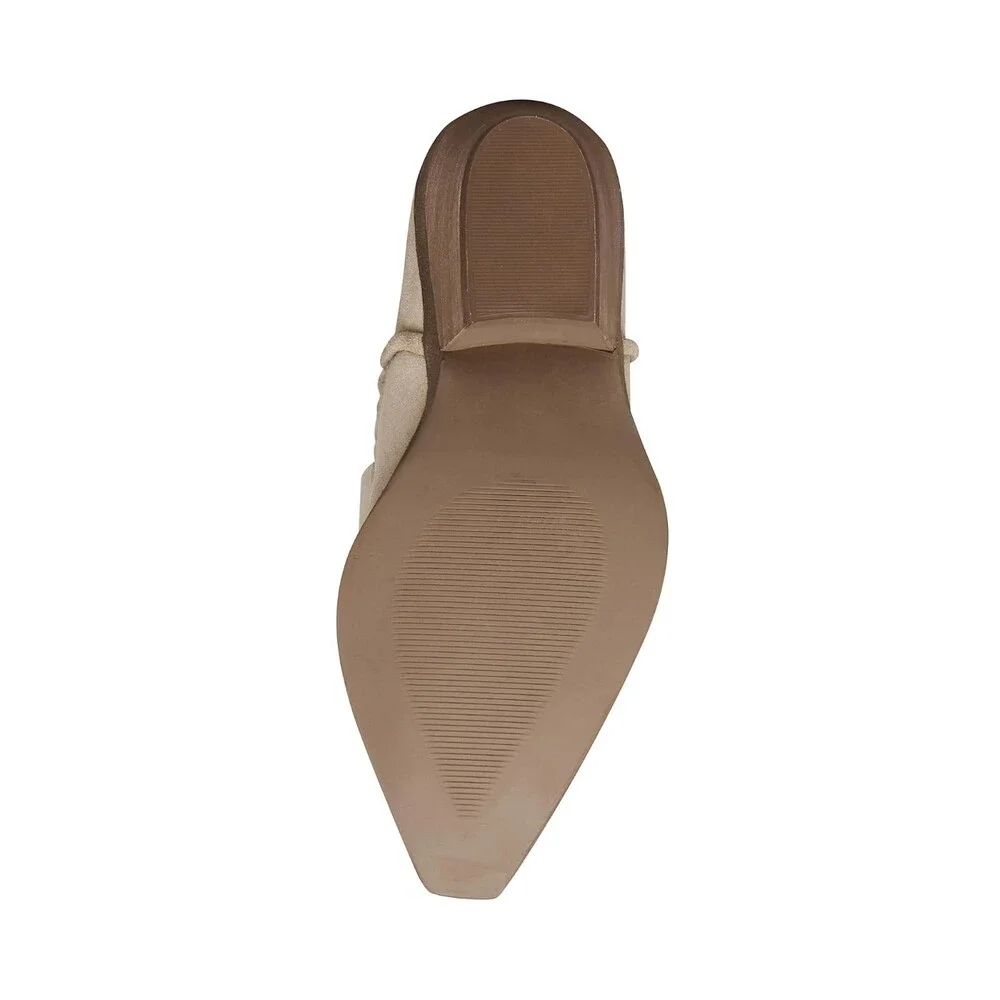 Steve Madden Windie Western Boots Womens US 7.5 Sand Leather Block Heel HTAT1368